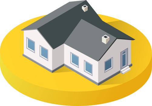 Urban isometric icons for the web with houses and streets png