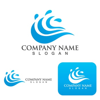 Wave water logo  icon vector illustration design