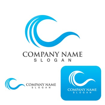 Wave water logo  icon vector illustration design