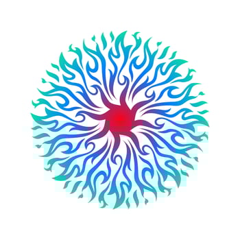circle of fire, fire style mandala design, fire god symbol, fire power symbol, fire mandala, burn vector
