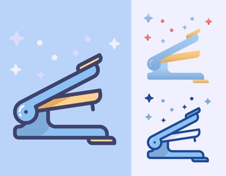 Stapler cartoon vector isolated icon Illustration