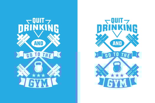 Creative gym fitness workout bodybuilding t shirt vector