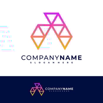 Letter A logo design vector, Creative A logo concepts template illustration. vector