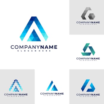 Letter A logo design vector, Creative A logo concepts template illustration. vector