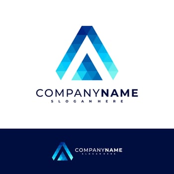 Letter A logo design vector, Creative A logo concepts template illustration. vector