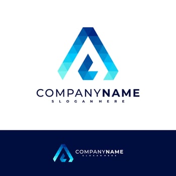 Letter A logo design vector, Creative A logo concepts template illustration. vector