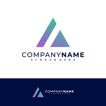 Letter A logo design vector, Creative A logo concepts template illustration. vector