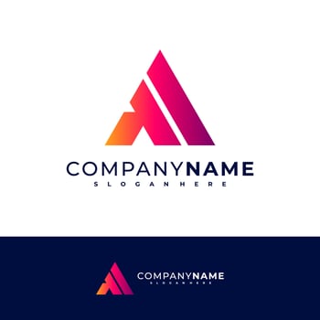 Letter A logo design vector, Creative A logo concepts template illustration. vector