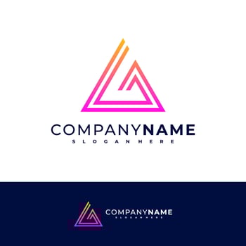 Letter A G logo design vector, Creative A G logo concepts template illustration. vector