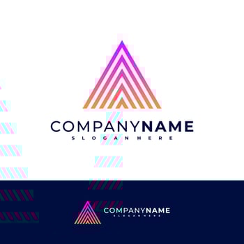 Letter A logo design vector, Creative A logo concepts template illustration. vector