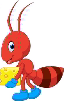 illustration of Cute ant cartoon vector