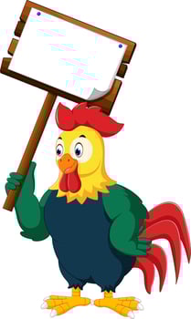 Cartoon chicken rooster vector