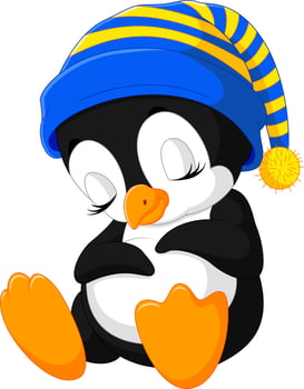 Cute penguin cartoon vector