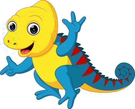 Cute Chameleon cartoon vector