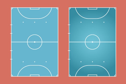Futsal field flat design, Football field graphic illustration, Vector of futsal court and layout.