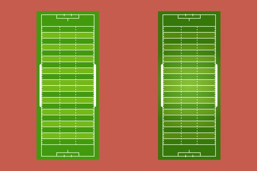 American football court flat design, football field graphic illustration, Vector of American football court and layout.