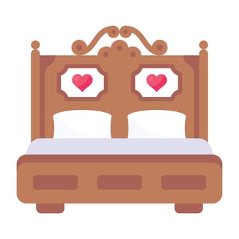 Beautifully designed flat icon of bedroom vector