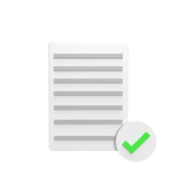 document guaranteed rights 3d icon model cartoon style. render illustration png