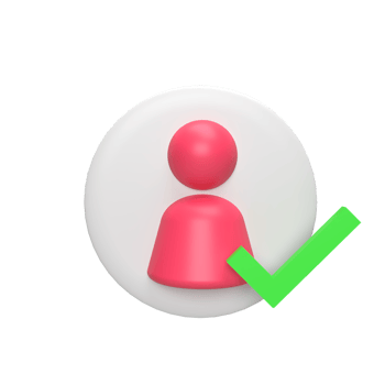 User test is done 3d icon model cartoon style. render illustration png