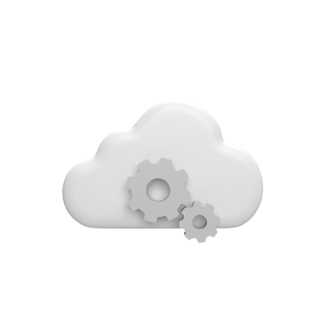 Cloud Maintenance 3d icon model cartoon style concept. render illustration png