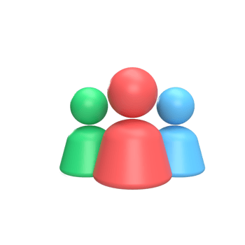 Teams 3d icon model cartoon style concept. render illustration png