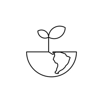 World, Earth, Global Thin Line Icon Vector Illustration Logo Template. Suitable For Many Purposes.