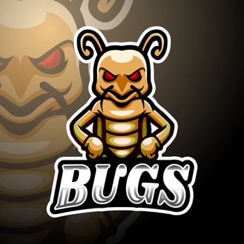 Bugs esport logo mascot design vector