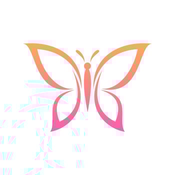 beauty butterfly logo vector