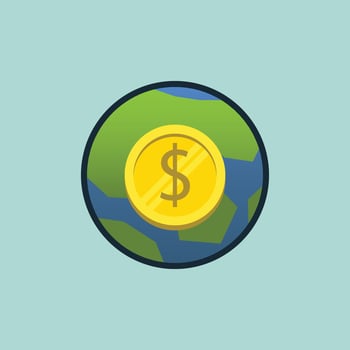World Money Coin Illustration vector