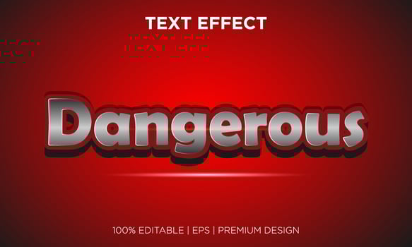 text effect editable background style dangerous vector
