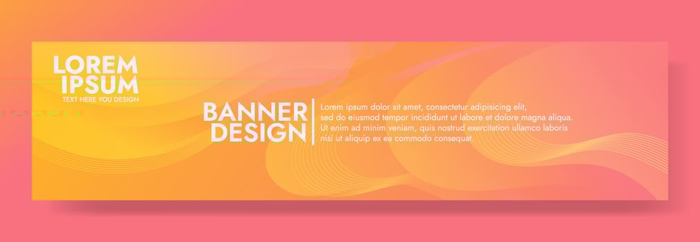 Abstract Orange Fluid Wave Banner Template vector