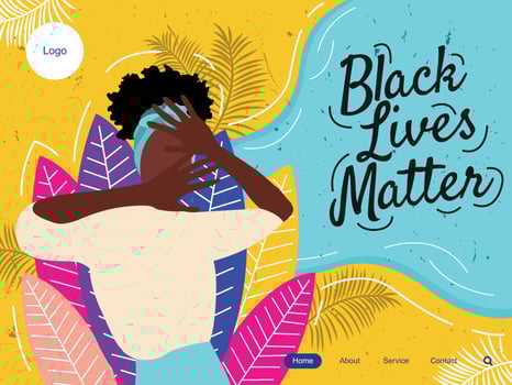 black lives matter landing page 3 vector
