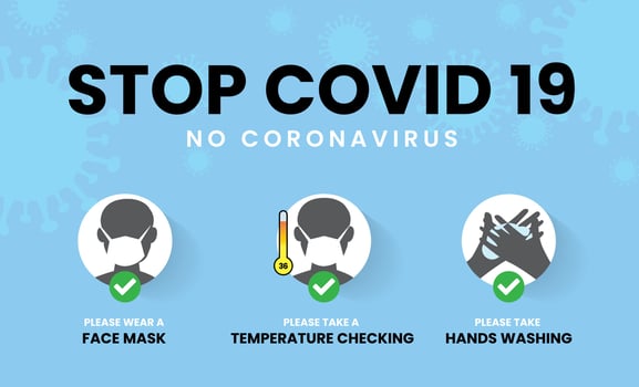 Stop COVID-19 concepts and work from home vector