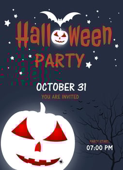 pumpkin and Halloween concept design. Halloween holiday. All Saints' Day vector