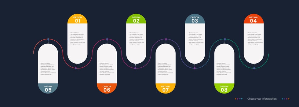 Infographic  five Layout Vector Illustration