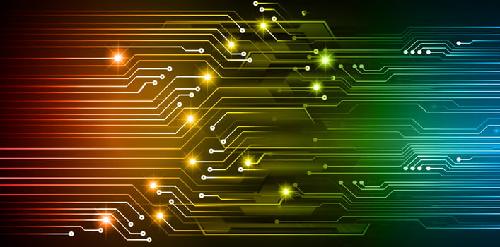 cyber circuit future technology concept background vector