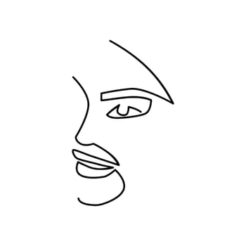 line art woman vector
