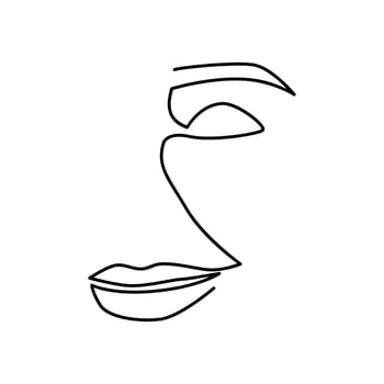 line art woman vector