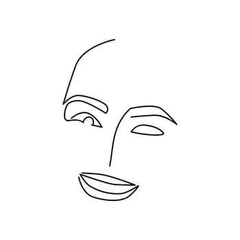 line art woman vector