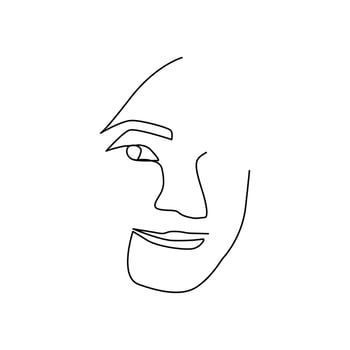 line art woman vector