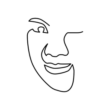 line art woman vector