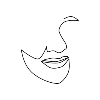 line art woman vector