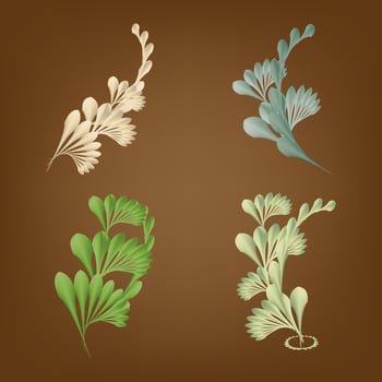 Sprinttime botanical floral plant natural abstract background art graphic design signs symbol vector illustration