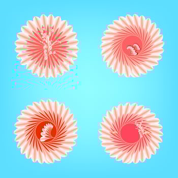 Summer holiday new design flowers botanical icon logo abstract background art graphic design signs symbol vector illustration