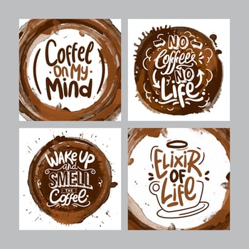 Coffee Quotes Social Media Post vector