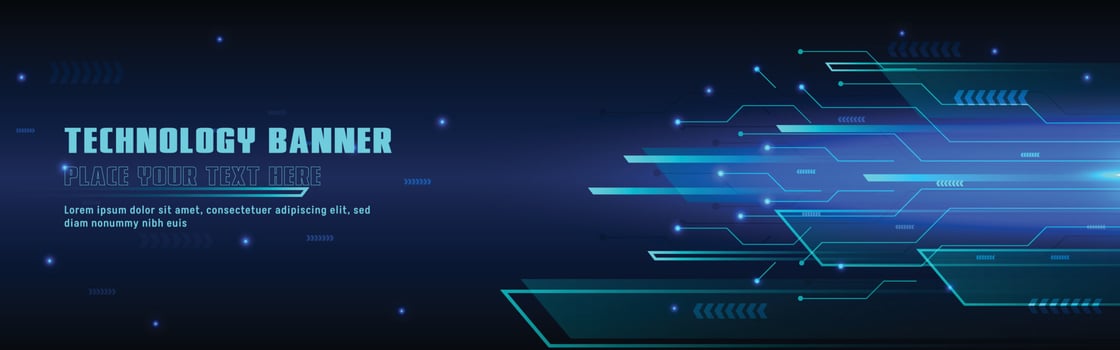 technology concept for web banner template or brochure , Blue colour. vector