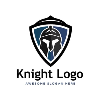 Warrior Knight Logo Stock Vector template