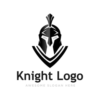 Warrior Knight Logo Stock Vector template