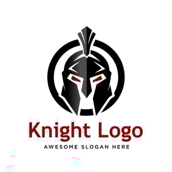 Warrior Knight Logo Stock Vector template