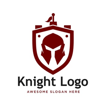 Warrior Knight Logo Stock Vector template